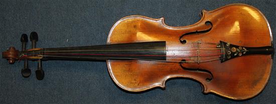 A 19th century Continental violin,